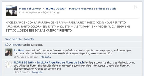 Comentarios sobre Flores de Bach