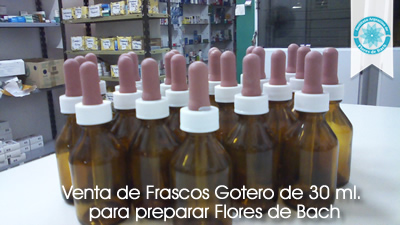 Frascos para preparar Flores de Bach